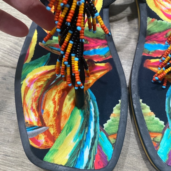 Farm Rio tassel ankle wrap sandals size 8 - Picture 8 of 10